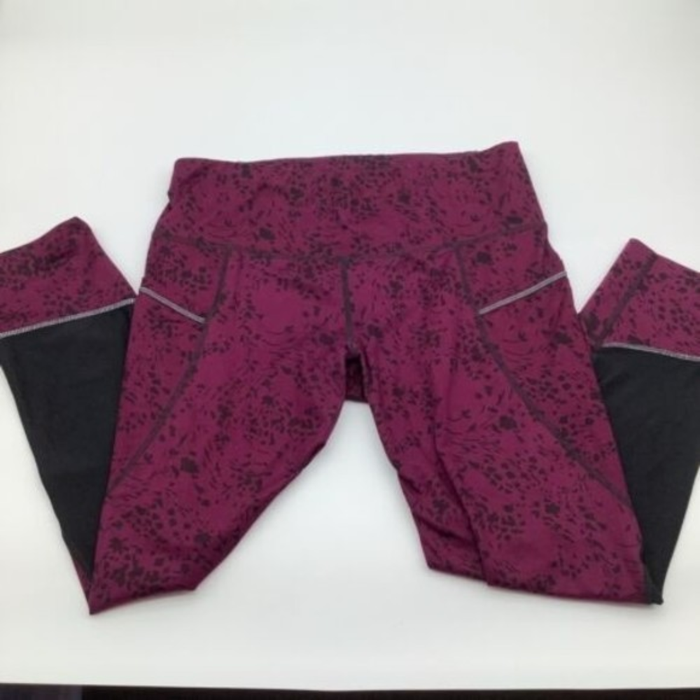 Athleta Womens Active Leggings Violet Black Size Small